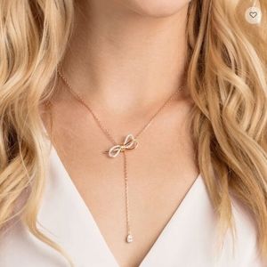 Swarovski 5447082 Lifelong bow necklace jewelry fashion rose gold tone elegant